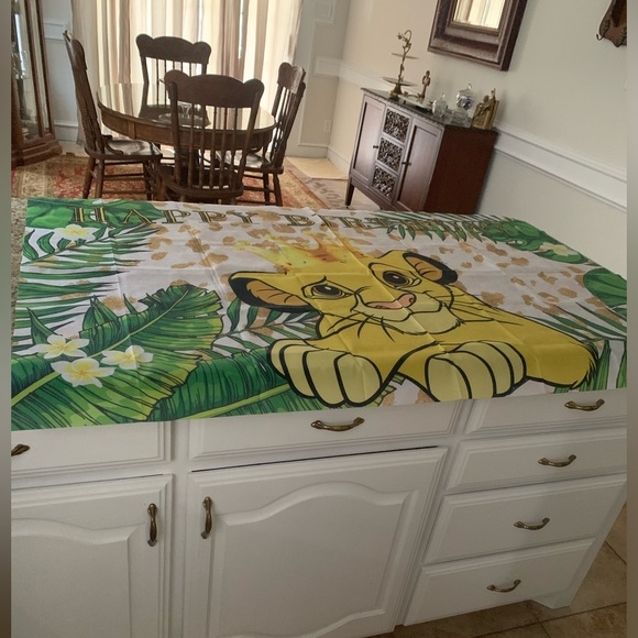 Lion King Simba Happy Birthday Banner approx L60” x W40” - Picture 2 of 5